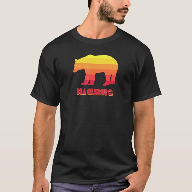 Blacksburg Virginia Bear T Shirt (Framsida)