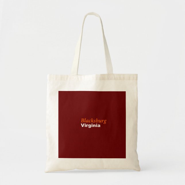 Blacksburg, Virginia Budget Tote Tygkasse (Framsidan)