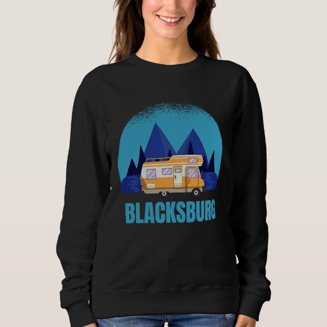 Blacksburg Virginia Camp Motorhome RV VA Caravan M T Shirt (Framsida)