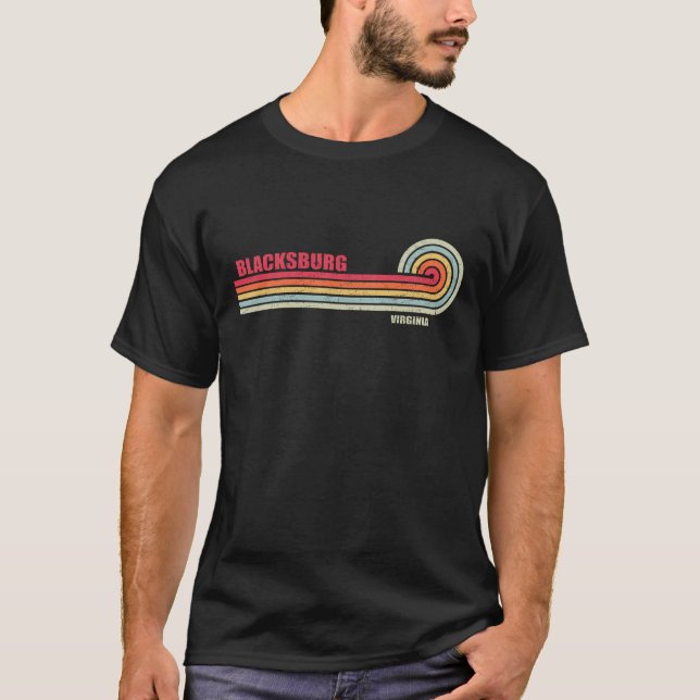 Blacksburg Virginia City State T Shirt (Framsida)