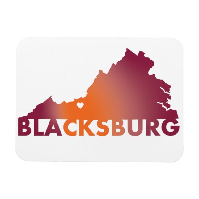 Blacksburg Virginia State magnet (Horisontell)
