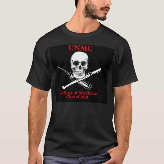 Blackshirten för UNMC-skalleSOM klassificerar av Tee Shirt (Framsida)