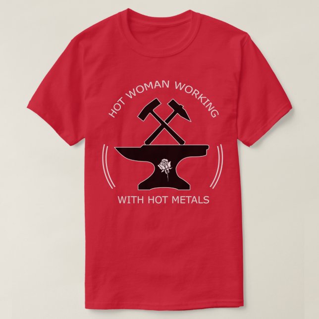 Blacksmith Anvil Hammer Forge T Shirt (Design framsida)