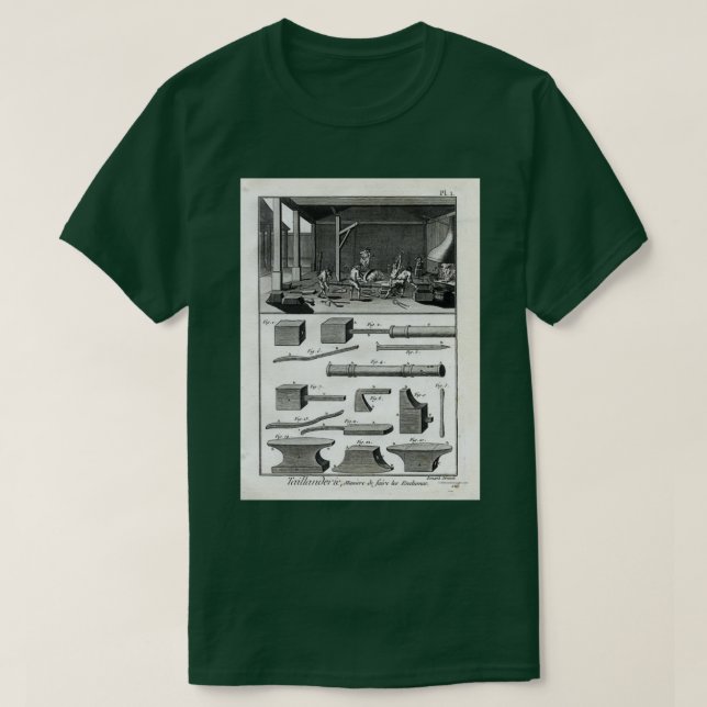 Blacksmith Anvil Maker Plate I T Shirt (Design framsida)