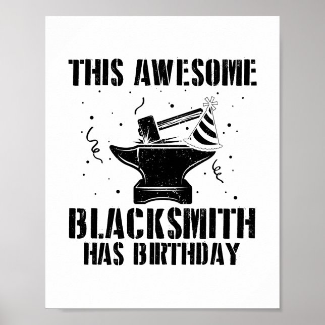 Blacksmith Birthday Gift Poster (Framsidan)