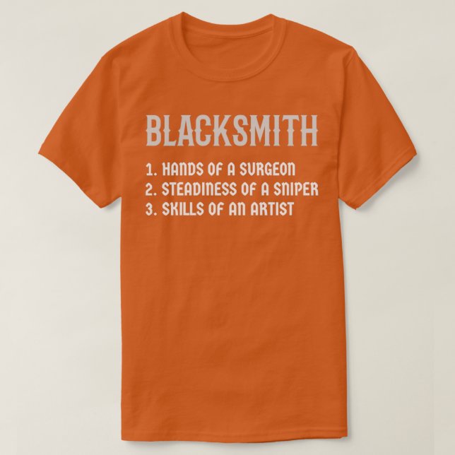 BLACKSMITH Blacksmith Definition T T Shirt (Design framsida)