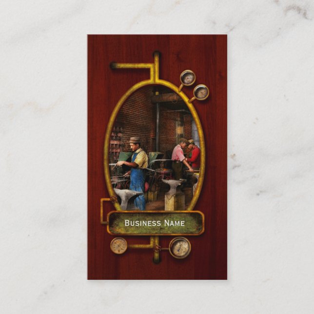 Blacksmith - Blacksmithing School 1899 Visitkort (Framsida)