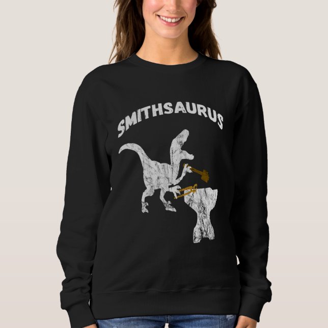 Blacksmith Dinosaurs Tongs Blacksmithing T Rex Di Shirt (Framsida)