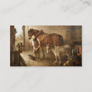 Blacksmith Farrier Affärskort Visitkort