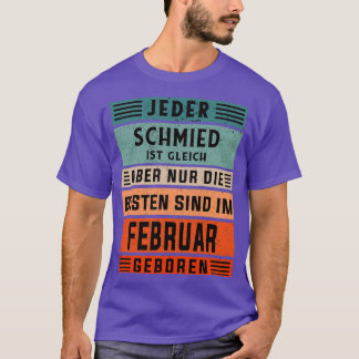 Blacksmith födelsedagspresent februari född artisa t shirt