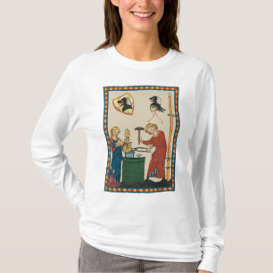 Blacksmith Forging Helmet Medieval Art T Shirt