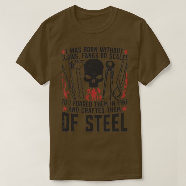 Blacksmith Forging Järn Sl Blacksmithing T Shirt (Design framsida)