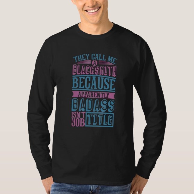 Blacksmith Forgmer Hammer for Farrier Coal Forge B T Shirt (Framsida)