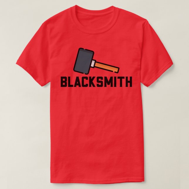 Blacksmith Hammer Fitness Gym Crossfit T T Shirt (Design framsida)