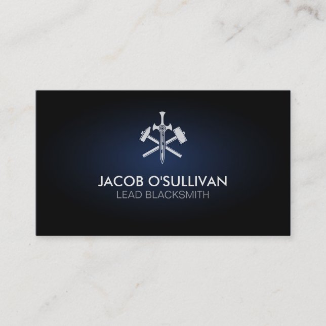 Blacksmith Iron Works Metal  Visitkort (Framsida)