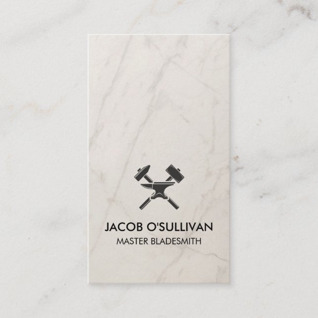 Blacksmith Iron Works Metal  Visitkort (Framsida)