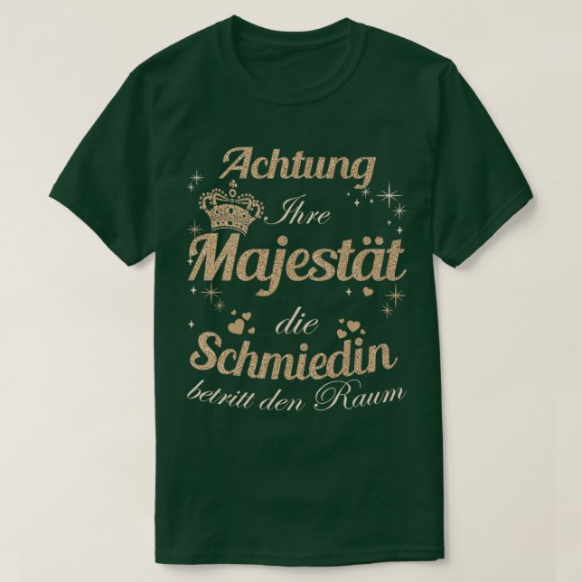 Blacksmith LadyMajesty Dam Artisan Blacksmith T Shirt (Design framsida)