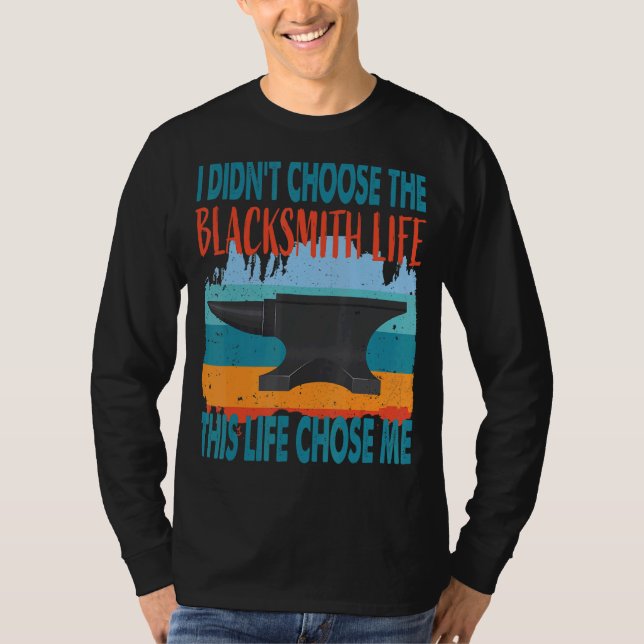 Blacksmith Life Anvil Design T Shirt (Framsida)