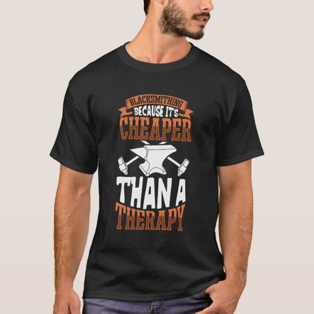 Blacksmith Metall Worker Bladesmith Metalworking T Shirt (Framsida)