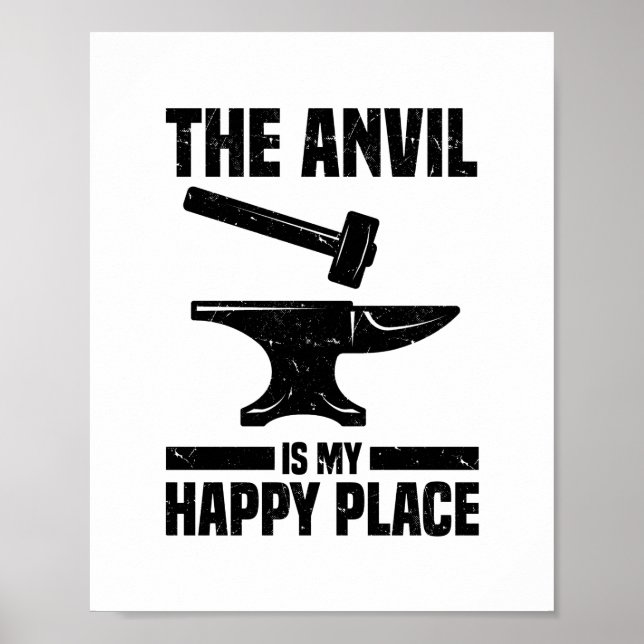 Blacksmith Metalsmith Forging Blacksmithing Forge Poster (Framsidan)