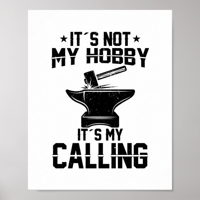 Blacksmith Ord | Gåvor för konstgjord beläggning Poster (Framsidan)