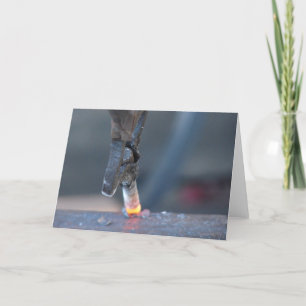 Blacksmith på jobbet kort