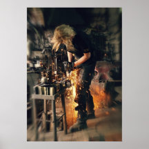 Blacksmith på jobbet