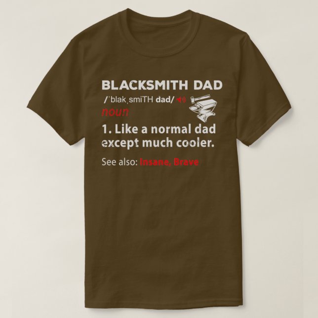Blacksmith Pappa Pappa Definition Gift Blacksmithi T Shirt (Design framsida)
