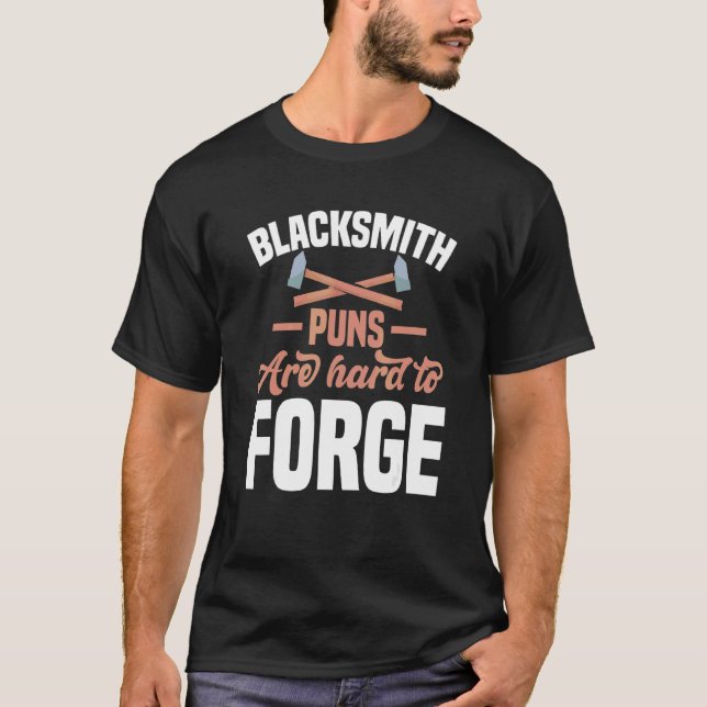 Blacksmith Punts har svårt att andas Motif för  T Shirt (Framsida)