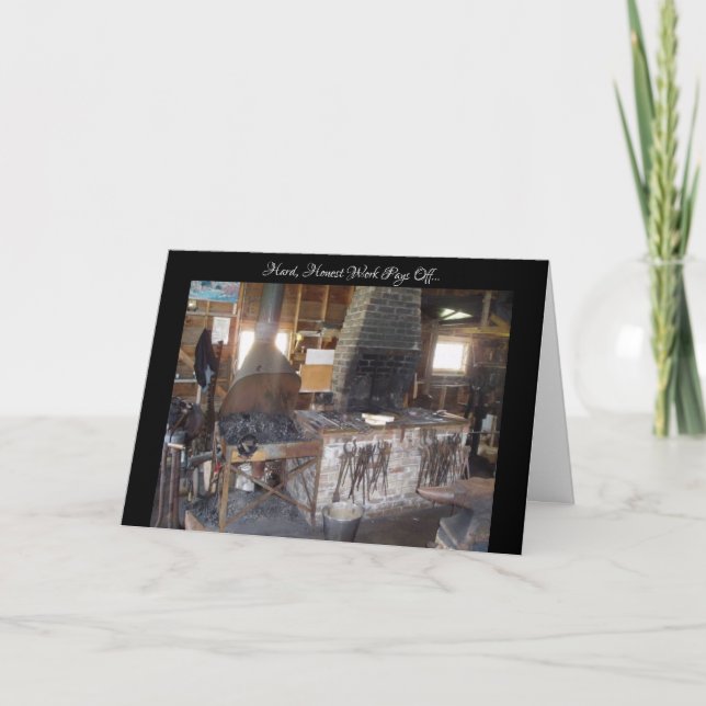 "Blacksmith Shop" gratulationskort Kort (Framsida)