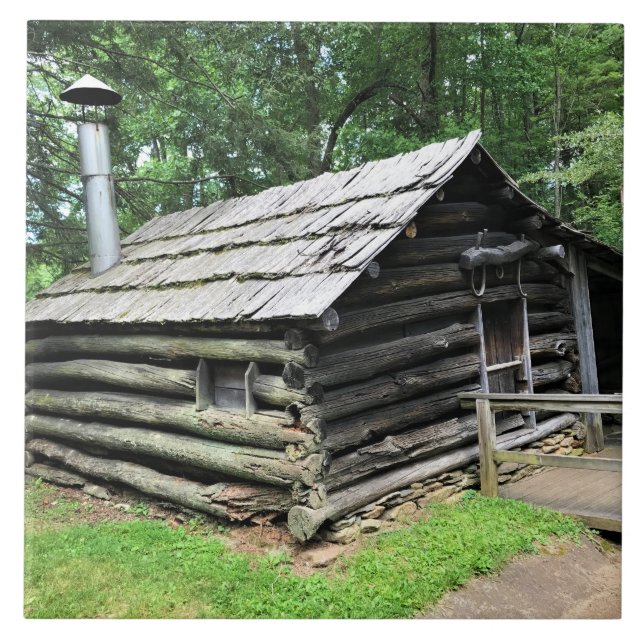 Blacksmith Shop på Mabry Mill, Virginia Kakelplatta (Framsidan)