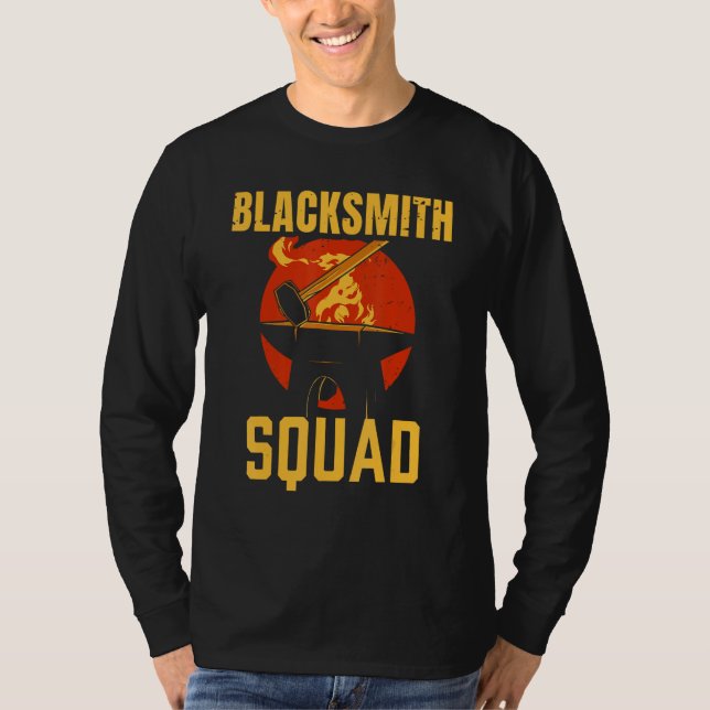 Blacksmith Squad Blacksmithing Job T Shirt (Framsida)