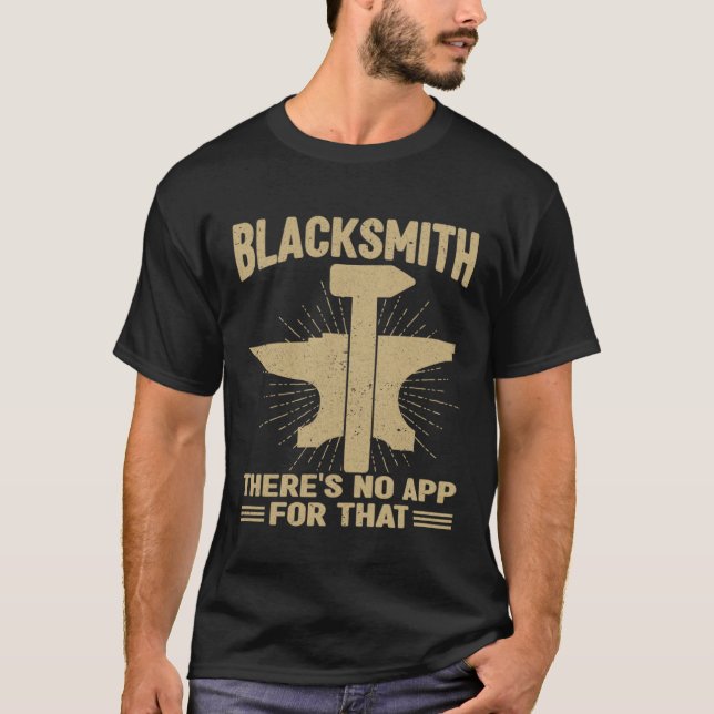 Blacksmith Theres ingen app för den där konspirati T Shirt (Framsida)