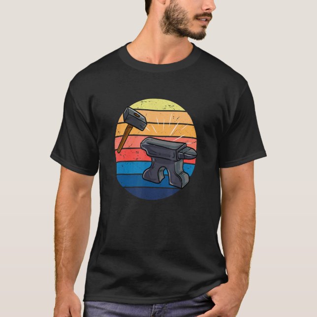 Blacksmith Vintage Blacksmithing Goldsmith Craft A T Shirt (Framsida)