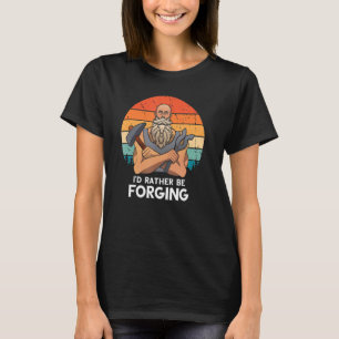 Blacksmith Worker Retro, jag skulle hellre vara Bl T Shirt