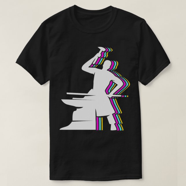 Blacksmithing Anvil Blacksmith Pullover T Shirt (Design framsida)