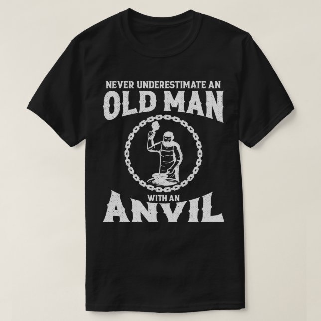 Blacksmithing Gift Idea För manar Blacksmith Anvil T Shirt (Design framsida)