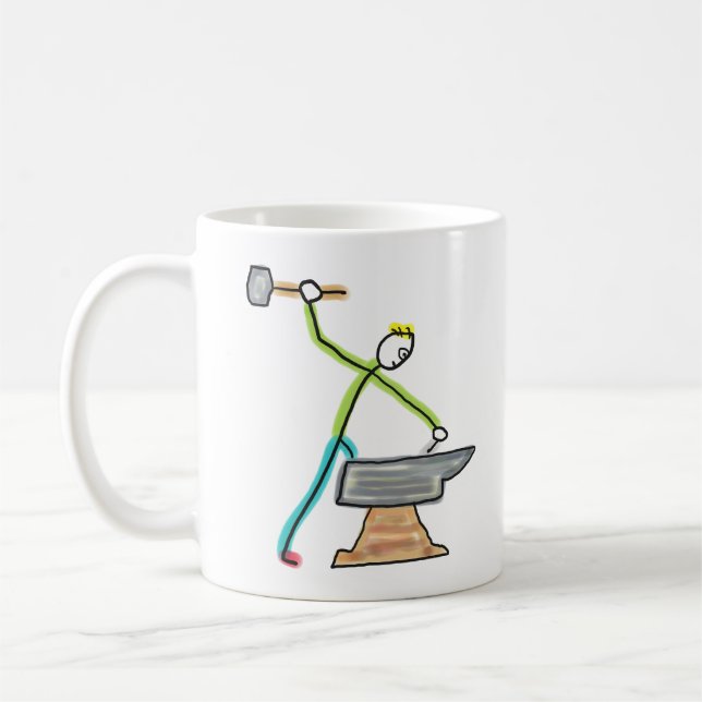 Blacksmithing Stickman Kaffemugg (Vänster)