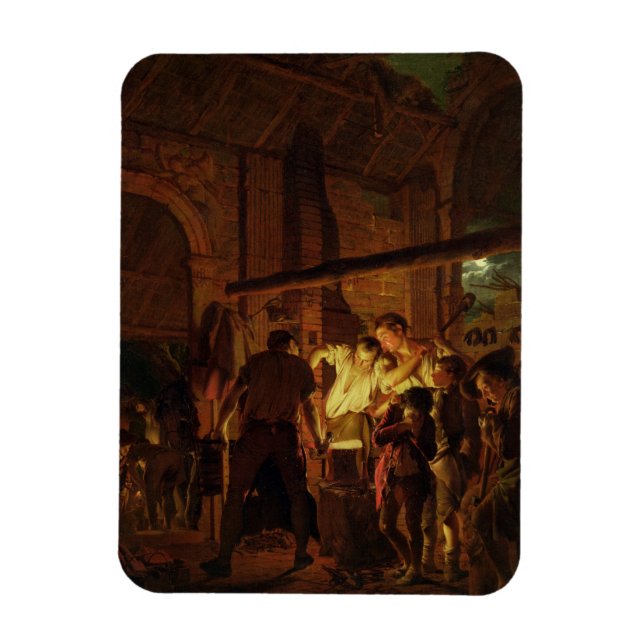 Blacksmith's Shop (olja på canvas) Magnet (Vertikal)