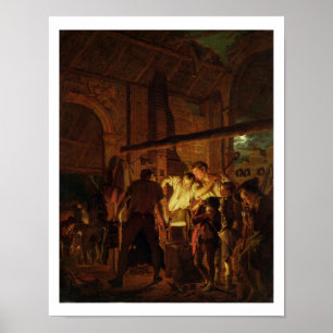 Blacksmith's Shop (olja på canvas) Poster