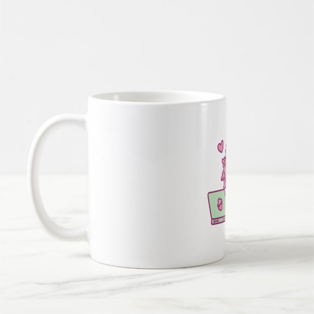 Bläckstam och stam-och-Kärlek i kute Axolotl Kaffemugg (Vänster)