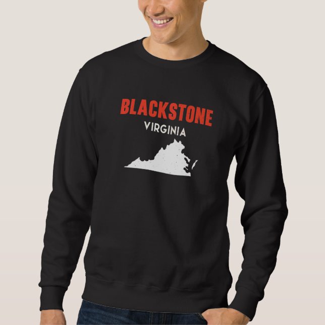 Blackstone Virginia USA State America Travel Virgi Lång Ärmad Tröja (Framsida)