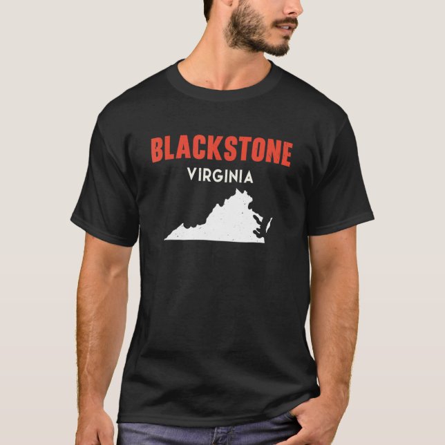 Blackstone Virginia USA State America Travel Virgi T Shirt (Framsida)