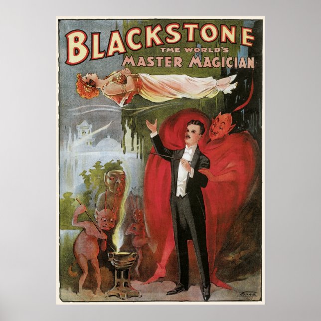 Blackstone, World's Master Magician, 1934 Poster (Framsidan)