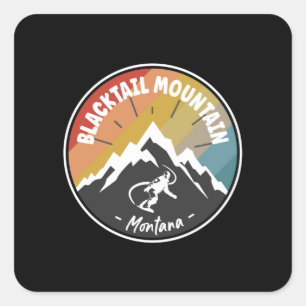 Blacktail Mountain Montana Fyrkantigt Klistermärke