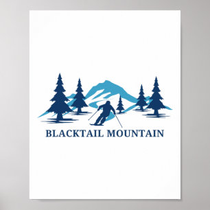 Blacktail Mountain Montana Skidort Skidåkning Skid Poster