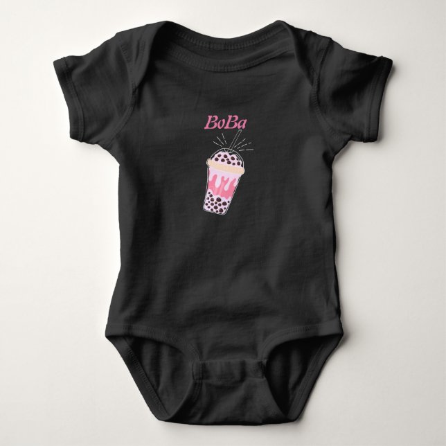 Bläcktebubbla te baby bodykosti t shirt (Framsida)