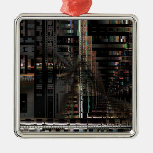 BlackTechnology Circuit Board Electronic Computer. Julgransprydnad Metall