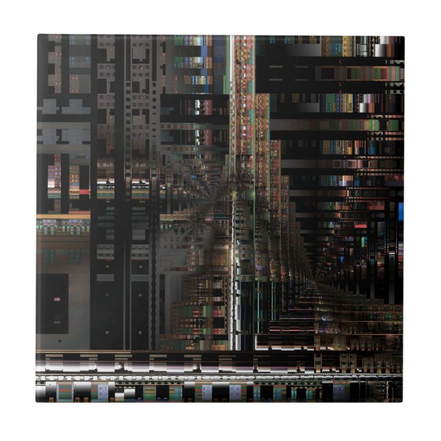 BlackTechnology Circuit Board Electronic Computer. Kakelplatta (Framsidan)