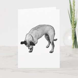 Bläcktecknad Terrier Hej Kort